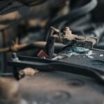 Detailed,View,Of,A,Corroded,Car,Battery,Terminal,,Highlighting,The