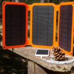 Smartphone,Is,Charging,From,Solar,Battery,In,Summer,Camping.,Clean